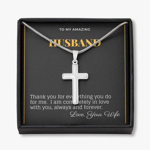 * To Husband, Thank you for everything-Artisan Cross - Custom Heart Design