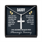 Daddy, From Baby-Cross Necklace - Custom Heart Design