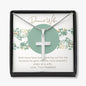 God gave me an angel- Artisan Cross Necklace - Custom Heart Design