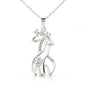 Giraffe Necklace-Never give up, From Mom - Custom Heart Design