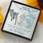 Giraffe Necklace-To Mom, From Daughter - Custom Heart Design
