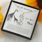 Giraffe Necklace-Never give up, From Mom - Custom Heart Design