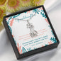 Granddaughter, no one like you-Loving Giraffe Necklace - Custom Heart Design