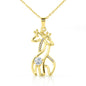 Friendship Giraffe Necklace for Sister | Custom Heart Design