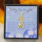 Giraffe Necklace for Step daughter-Custom Heart Design