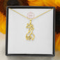 Graceful Love Giraffe Necklace - Custom Heart Design