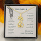 Giraffe Necklace-Live your dreams, From Mom - Custom Heart Design