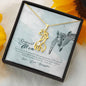 Giraffe Necklace-Dearest Mom, From Daughter - Custom Heart Design
