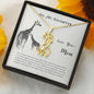 Giraffe Necklace-Never give up, From Mom - Custom Heart Design