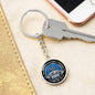 Father & Son-Circle Keychain - Custom Heart Design