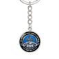 Father & Son-Circle Keychain - Custom Heart Design
