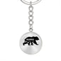 Mama Bear Keychain - Custom Heart Design
