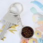 Braver, stronger and smarter-Statement Circle Keychain - Custom Heart Design