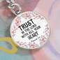* Trust in the Lord, Proverbs 3:5-Bible Verse Keychain - Custom Heart Design
