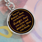 Braver, stronger and smarter-Statement Circle Keychain - Custom Heart Design