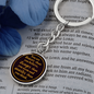 Braver, stronger and smarter-Statement Circle Keychain - Custom Heart Design