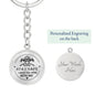 Stay Safe Fireman Keychain - Custom Heart Design