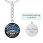 Father & Son-Circle Keychain - Custom Heart Design