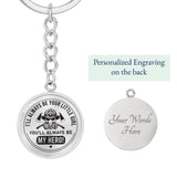 Fireman Dad, My Hero - Custom Heart Design