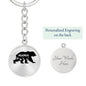 Mama Bear Keychain - Custom Heart Design