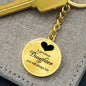 A precious daughter you will always be- Custom Keychain - Custom Heart Design