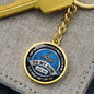 Father & Son-Circle Keychain - Custom Heart Design