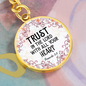 * Trust in the Lord, Proverbs 3:5-Bible Verse Keychain - Custom Heart Design