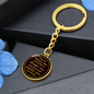 Braver, stronger and smarter-Statement Circle Keychain - Custom Heart Design