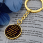Braver, stronger and smarter-Statement Circle Keychain - Custom Heart Design