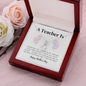 To my Teacher, Happy Mother’s Day-Alluring Beauty Necklace - Custom Heart Design