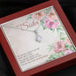 Alluring Beauty Solitaire Necklace for Sister | Custom Heart Design