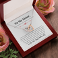 To My Sister, Happy Mother's Day-Interlocking Heart Necklace - Custom Heart Design