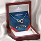 Interlocking Hearts Necklace for Military Wife | Custom Heart Design