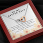 Interlocking Hearts Necklace for Wife Girlfriend | Custom Heart Design