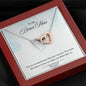 Interlocking Hearts Necklace for Bonus Mom | Custom Heart Design