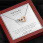 Interlocking Hearts Necklace for Daughter From Dad | Custom Heart Design