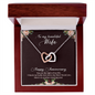 Anniversary Interlocking Hearts Necklace for Wife | Custom Heart Design