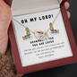 Oh my Lord Granddaughter-Eloise Interlocking Heart Necklace - Custom Heart Design