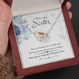 Interlocking Hearts Necklace for Friend | Custom Heart Design