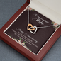 Anniversary Interlocking Hearts Necklace for Wife | Custom Heart Design