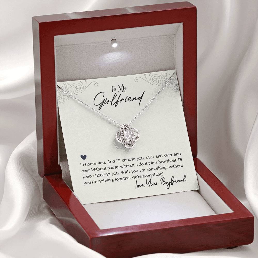 Love Knot Necklace for Girlfriend | Custom Heart Design
