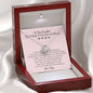 Sentimental Love Knot Necklace to Daughter | Custom Heart Design