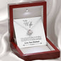Minimalist Love Knot Necklace for Wife | Custom Heart Design