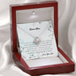 Love Knot Necklace for Mom from Son, Mother's Day Jewelry - Custom Heart Design