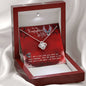 Love Knot Necklace For Firefighter Wife | Custom Heart Design