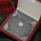 When I think of Mom I think of home, From Daughter, Love Knot Necklace - Custom Heart Design