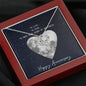 Happy Anniversary-Love Knot Necklace for Wife | Custom Heart Design