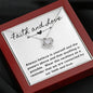 Faith and Love-Love Knot Necklace | Custom Heart Design