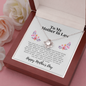 From Son in Law, To Mother in law-Love Knot Necklace - Custom Heart Design