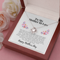 From Daughter in law, To Mother in law-Love Knot Necklace - Custom Heart Design
